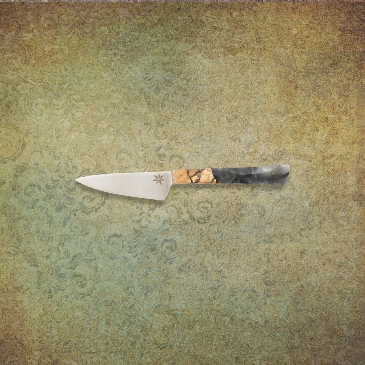 Town Cutler: 8.5 Chef Knife - Tahoe Bliss - Buckeye Burl / Blue Metallic  Resin - Nitro-V