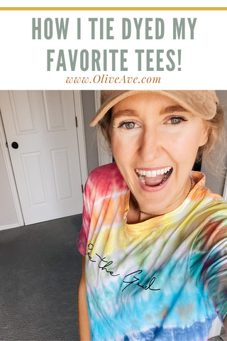How I tie dyed my favorite tees! www.oliveave.com/blogs