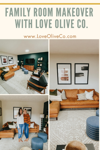 family room makeover with love olive co.  A few simple ideas to makeover your entire family room. www.loveoliveco.com
