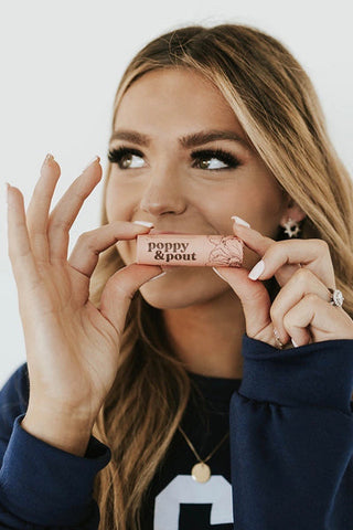 self care item for your mom. poppy and pout chapstick. www.loveoliveco.com