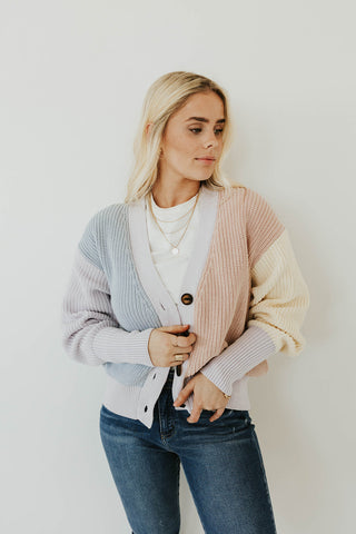 lightweight spring colored sweater cardigan. www.loveoliveco.com