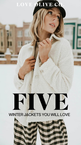 five winter jackets you'll love. www.loveoliveco.com
