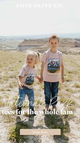 matching national park tees for the whole family. www.loveoliveco.com