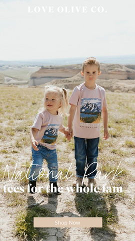 matching national park tees for the whole family. www.www.loveoliveshop.com