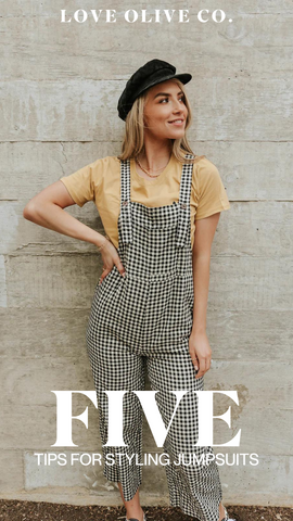 five jumpsuits you'll love. www.loveoliveco.com