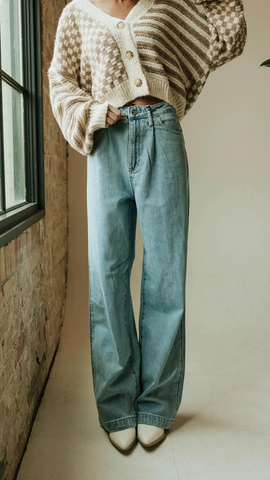 straight fit denim with a high waist. www.loveoliveco.com