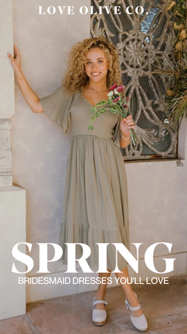 spring bridesmaid dresses you'll love. www.www.loveoliveshop.com