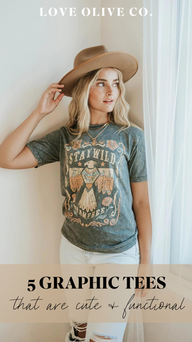5 graphic tees that are cute and functional. www.loveoliveco.com