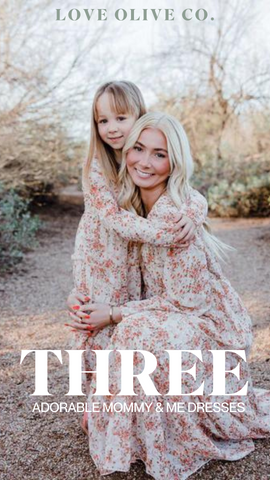 Three mommy and me dresses you'll love. www.loveoliveco.com