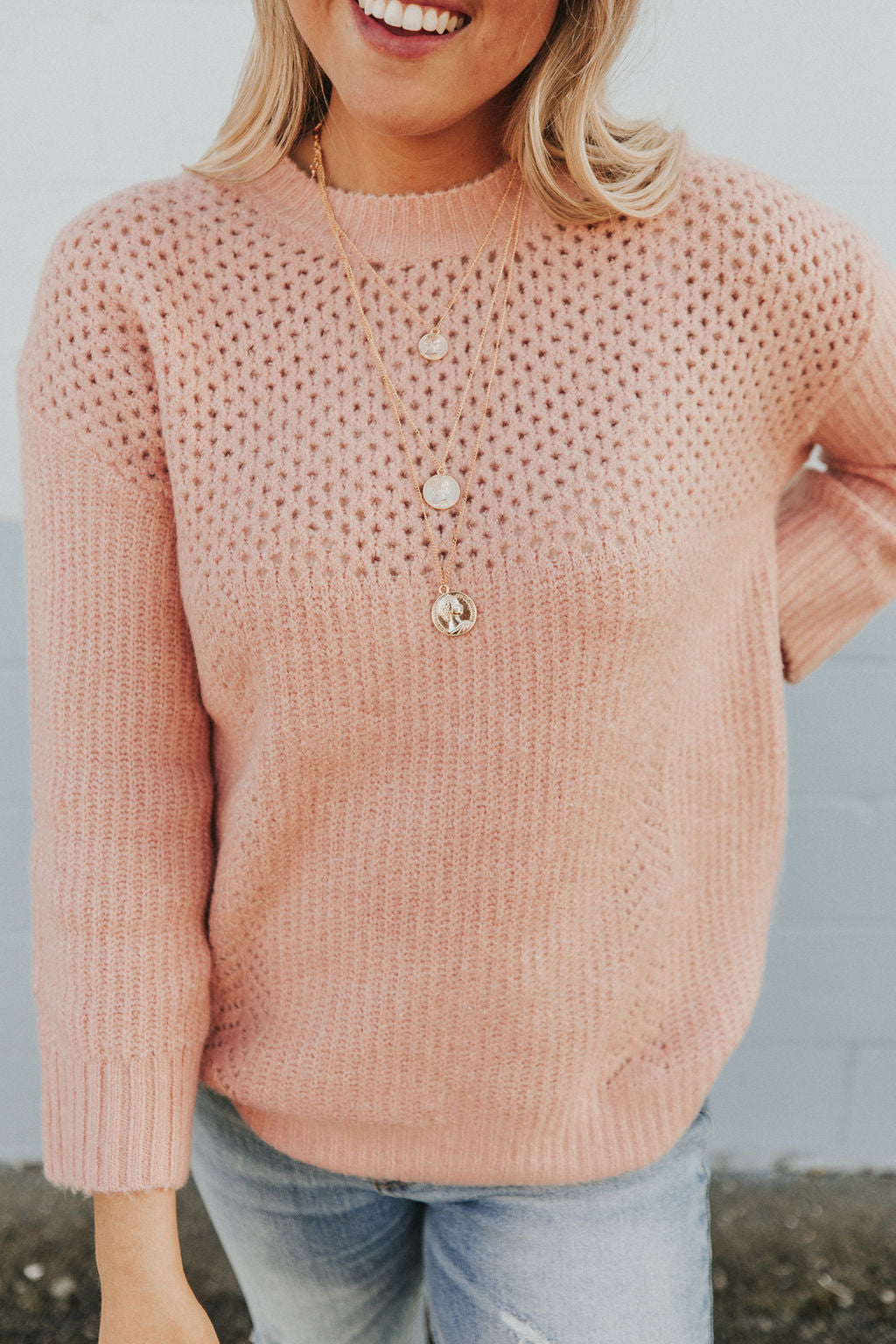 blush sweater