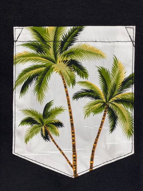 Palm Trees White Background Pocket Tank Top/ Made in Hawaii – Pockets ...