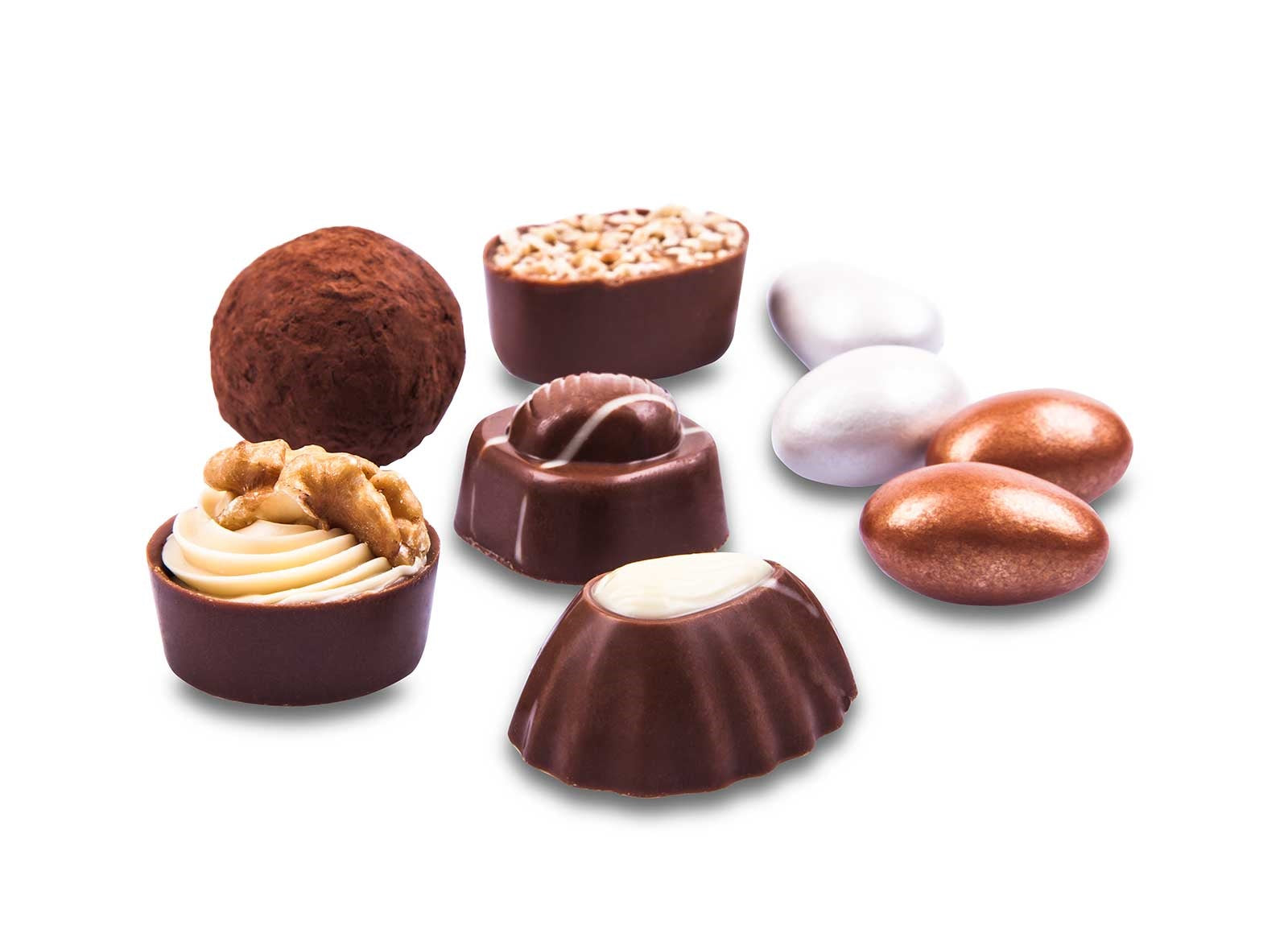 Bronz Badem Spesiyal Çikolata 500 Gr kutuda 306 gr) Cocoas