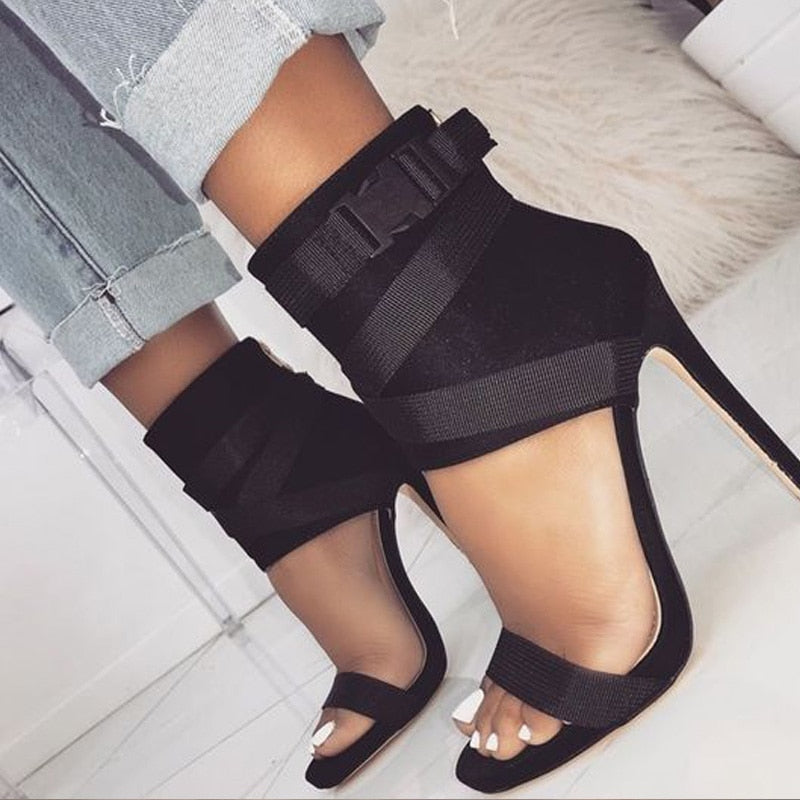 slip in sandals heels