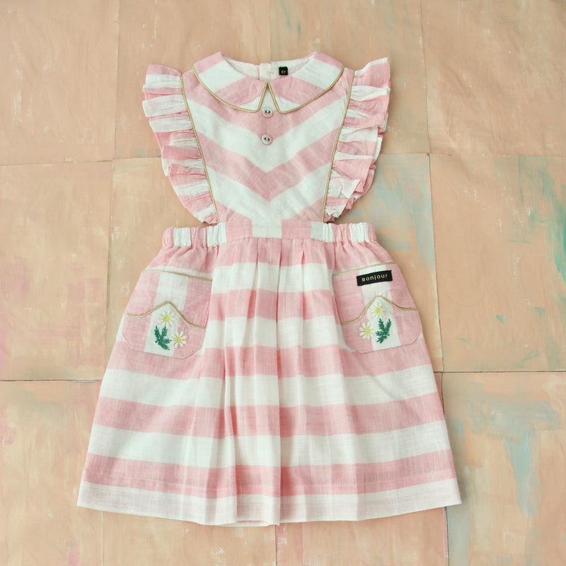 Bonjour Diary Apron Dress 4Y - ワンピース