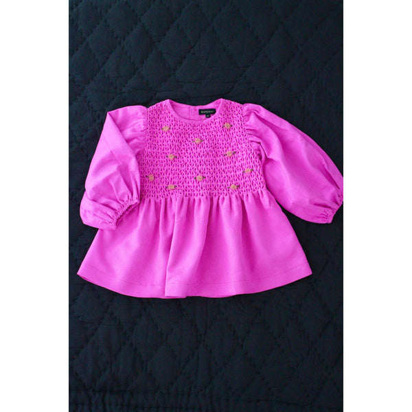 Bonjour Hand Smocked Blouse, Ikat | Lintott Shop