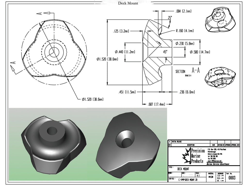 Kayak Flush Mound Rod Holder with Closed-End