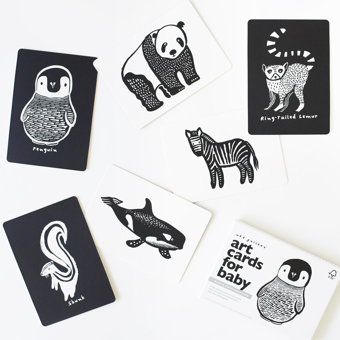 Wee Gallery Art Cards for Baby Black and White Collection | Smart Art