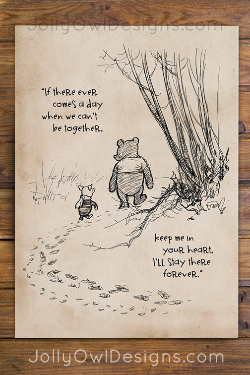 Download Vintage Classic Winnie The Pooh Quotes If There Ever Comes A Day Whe Jolly Owl Designs