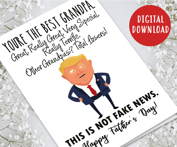 Download Trump Happy Father S Day Card For Grandpa Greeting Card During Pande Jolly Owl Designs