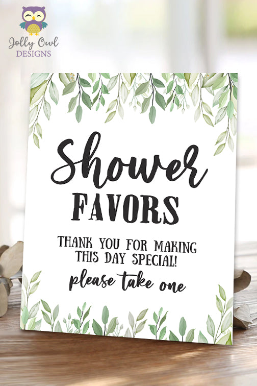 botanical-greenery-baby-shower-party-sign-favors-sign-please-take-o