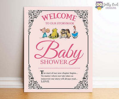 Editable Storybook Baby Shower Games Bundle Book Baby Shower