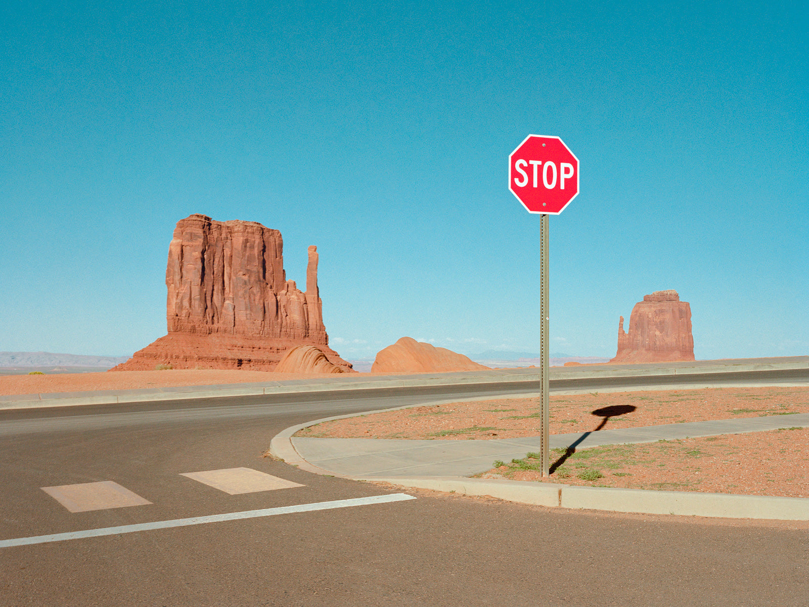 American Southwest Mountains and road