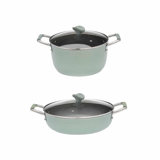 ROSA - Set of 1 non-stick Smeralda frying pan 20 cm (8 Inch) and 1 pan —  Primecook - Pentole Antiaderenti di Alta Qualità