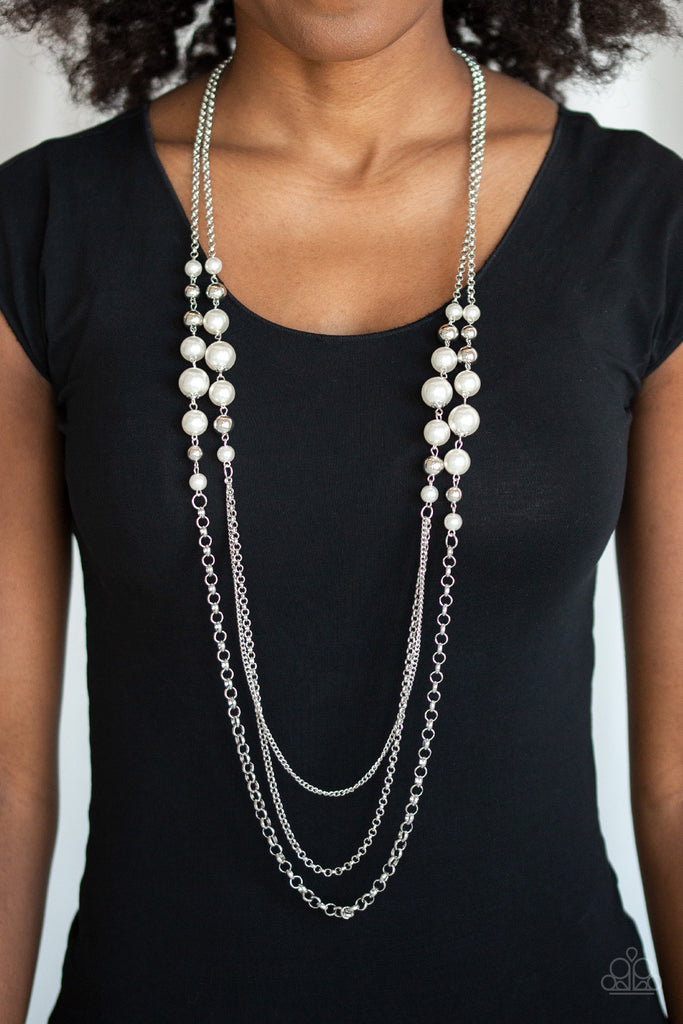 white bead paparazzi necklaces