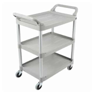 Rubbermaid Commercial Off-White 3-Shelf Open Sided Utility Cart