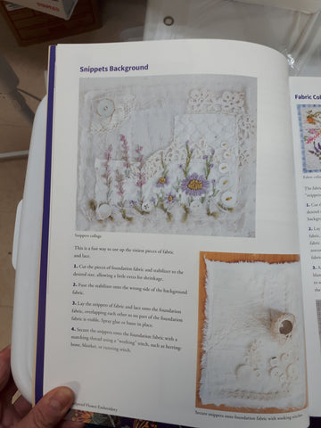 Sample Page - showing hand-made background fabric