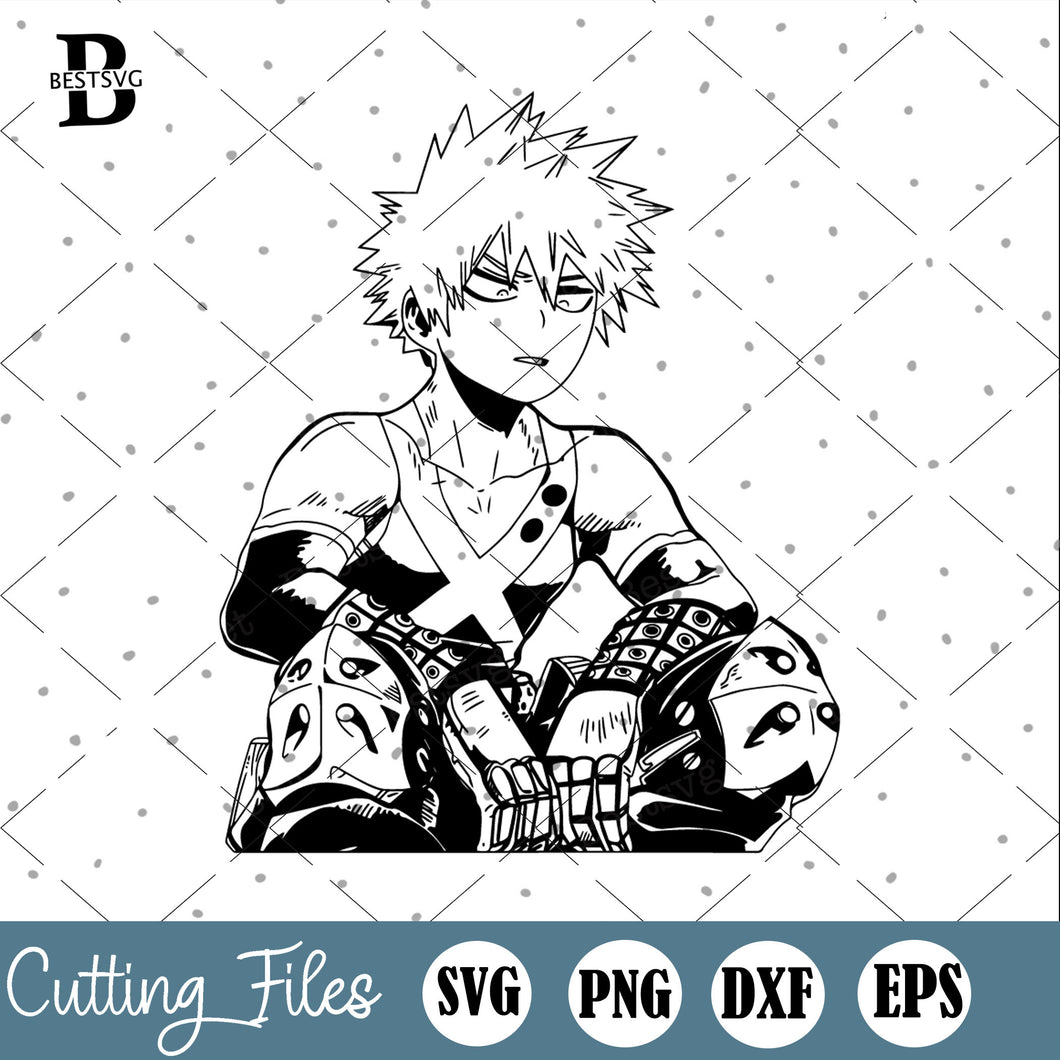 Download Katsuki Bakugo Svg Bakugou My Hero Academia Svg Cool Anime Boy Svg Bestsvg1