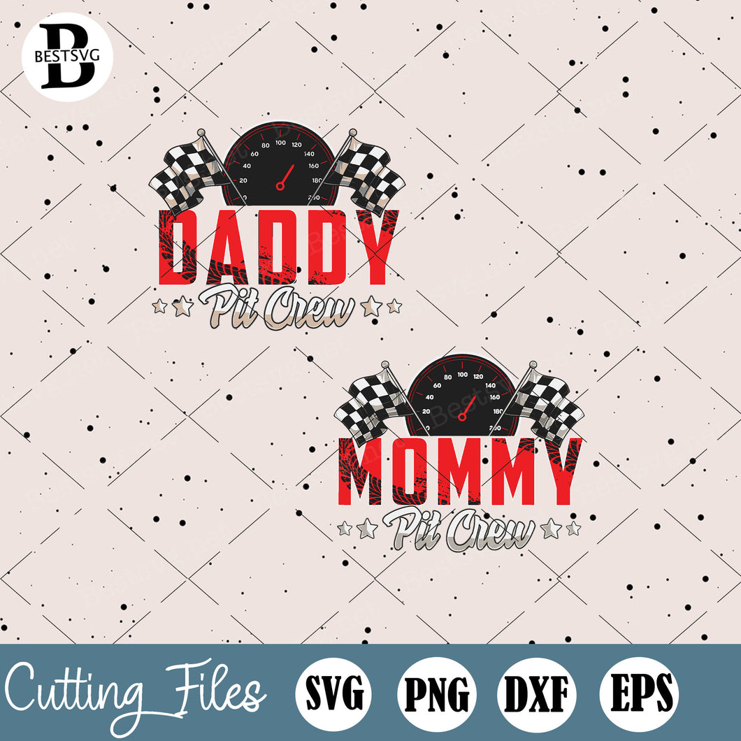 Daddy Pit Crew Mommy Pit Crew Race Car Birthday Party Racing Family Bestsvg1