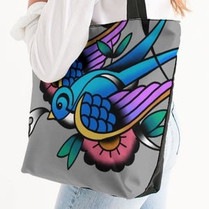 Free as a Bird Canvas Zip Tote