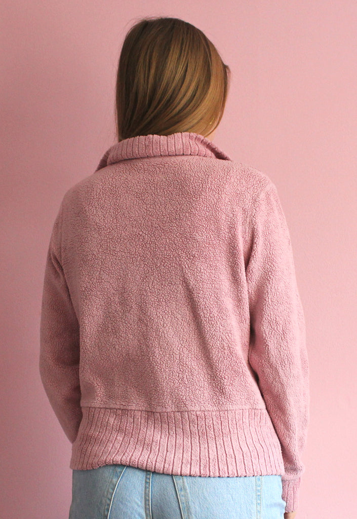 fluffy zip up jumper