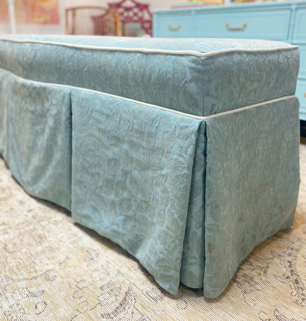 upholstered skirted bench