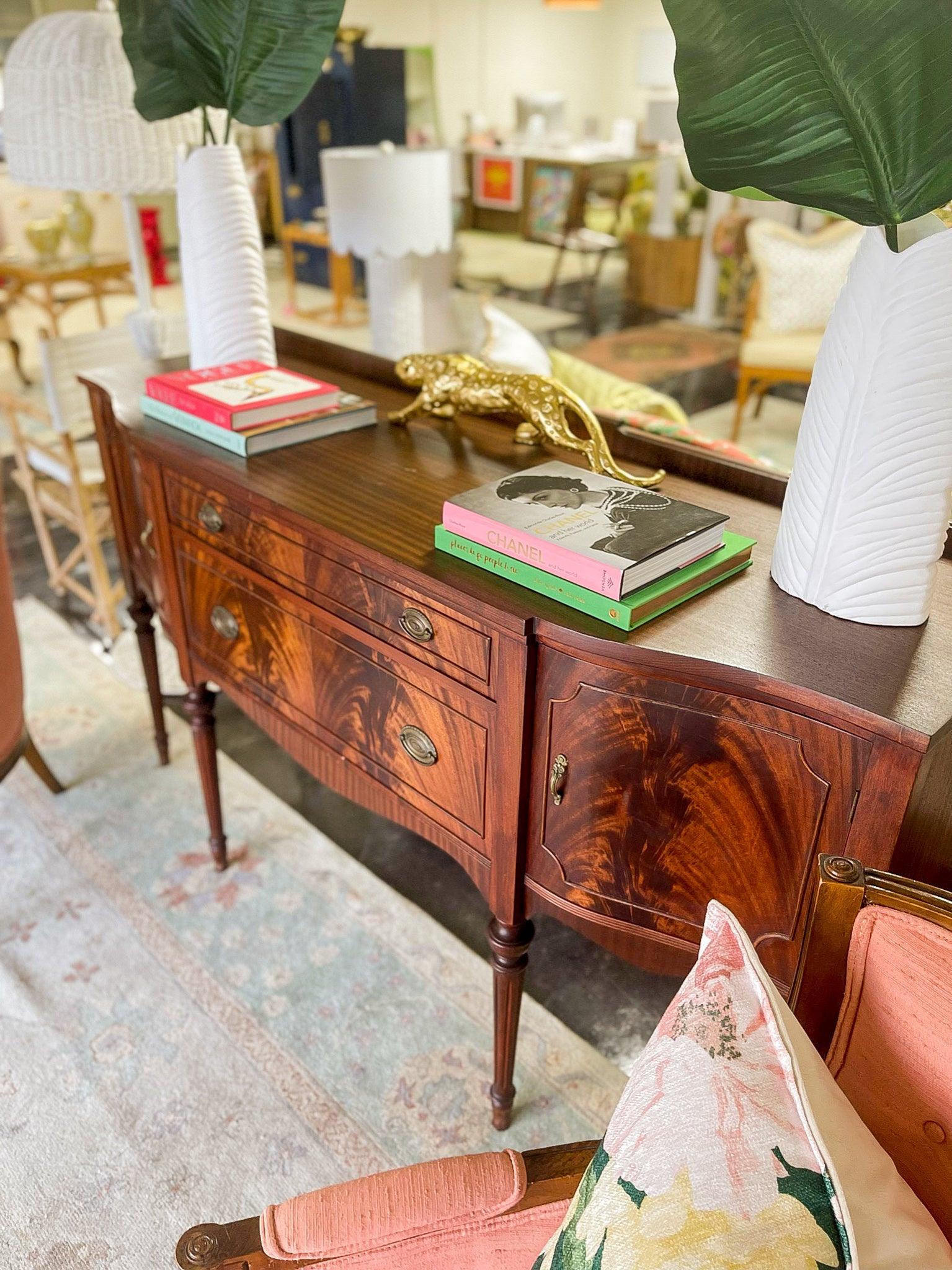 antique mahogany buffet table