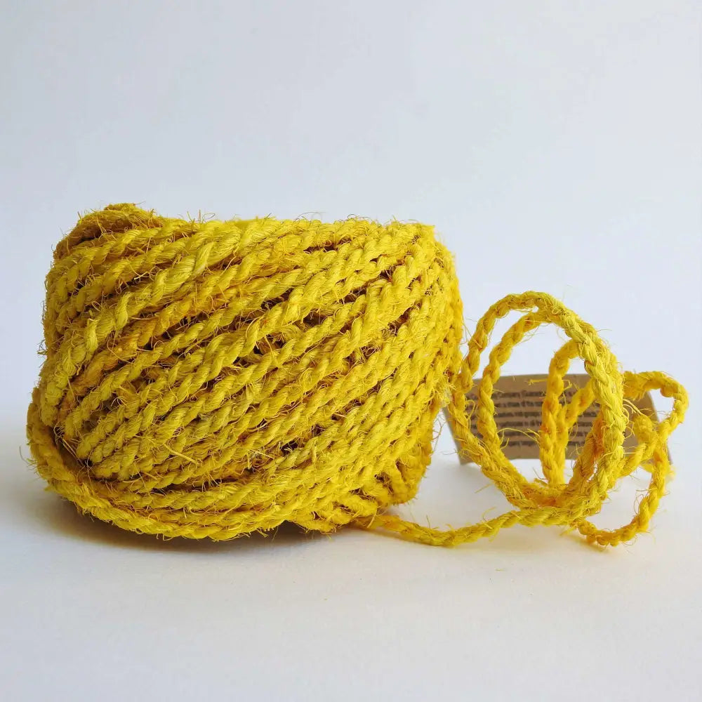 
                  
                    Ball of coconut macrame rope. Thick Craft rope.. Garden twine. Colored rope made from natural fibre for macrame, garden, basket making, plant hangers, bondage. Organic macrame cord. Fair trade coconut rope in Saffron. Australian supplier
                  
                