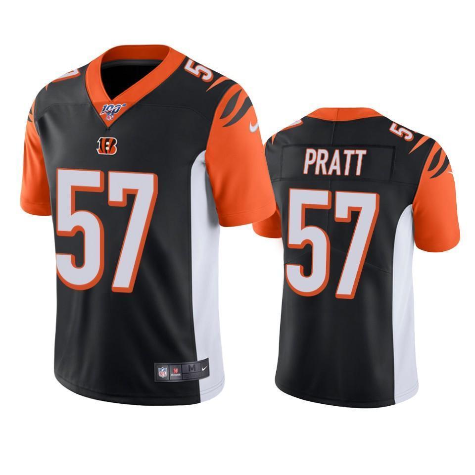 NEW Germaine Pratt Cincinnati Bengals 100th Season Black Football Jersey1