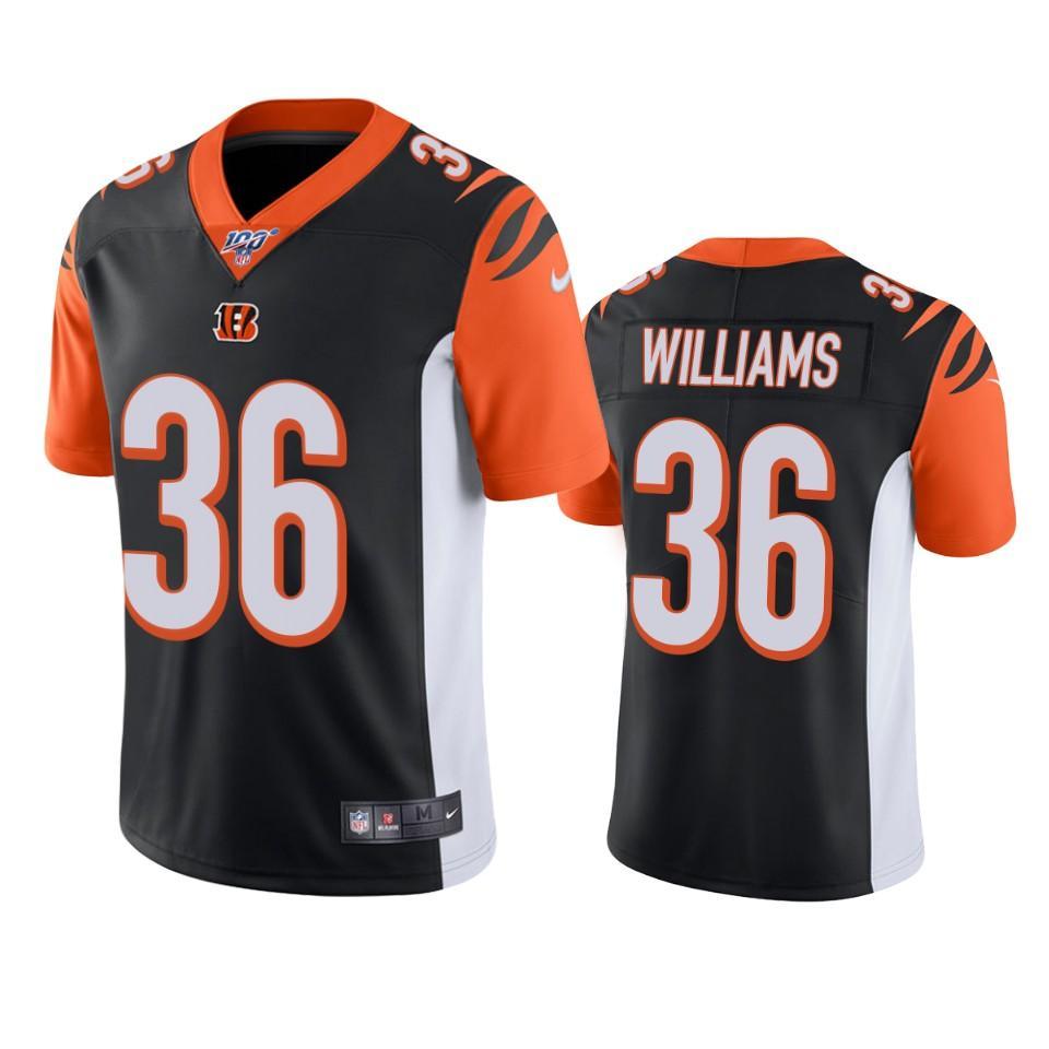 NEW Shawn Williams Cincinnati Bengals 100th Season Black Football Jersey1