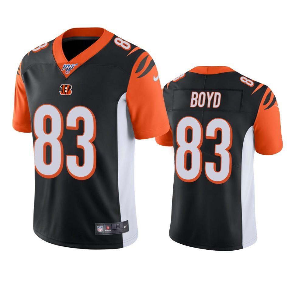 NEW Tyler Boyd Cincinnati Bengals 100th Season Black Football Jersey1