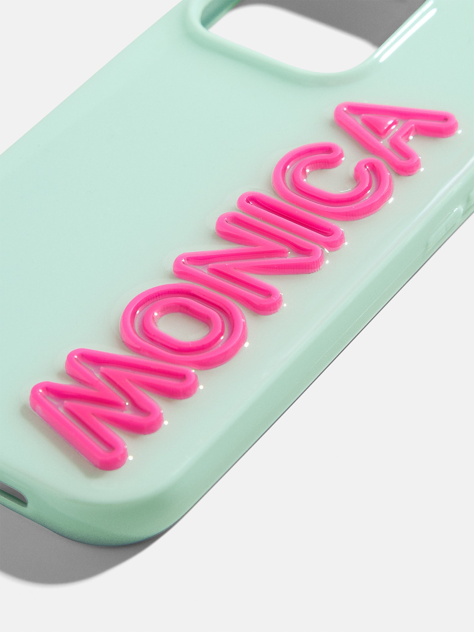 Fine Line Custom iPhone Case - Mint/Hot Pink