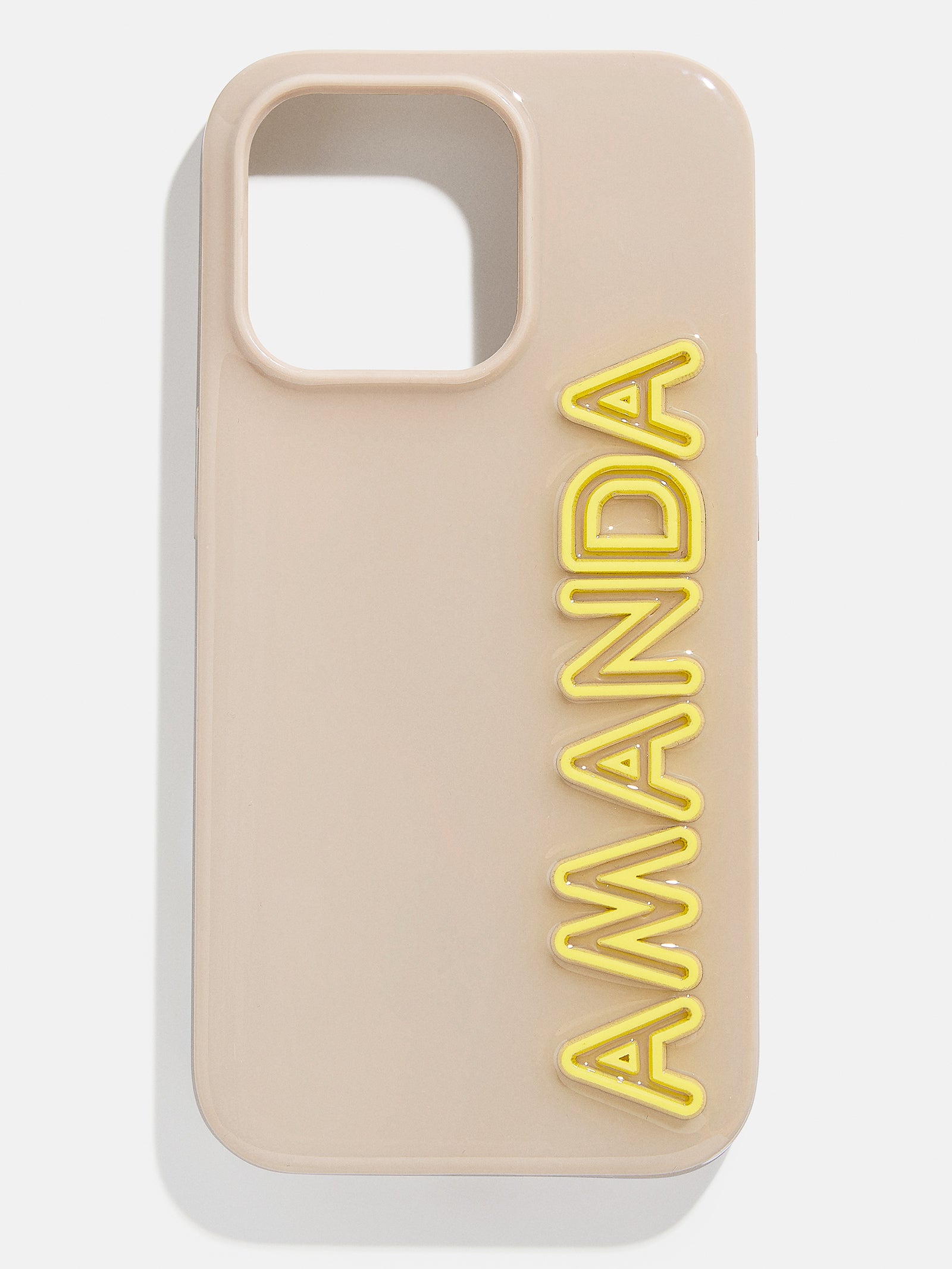 Fine Line Custom iPhone Case - Beige/Yellow