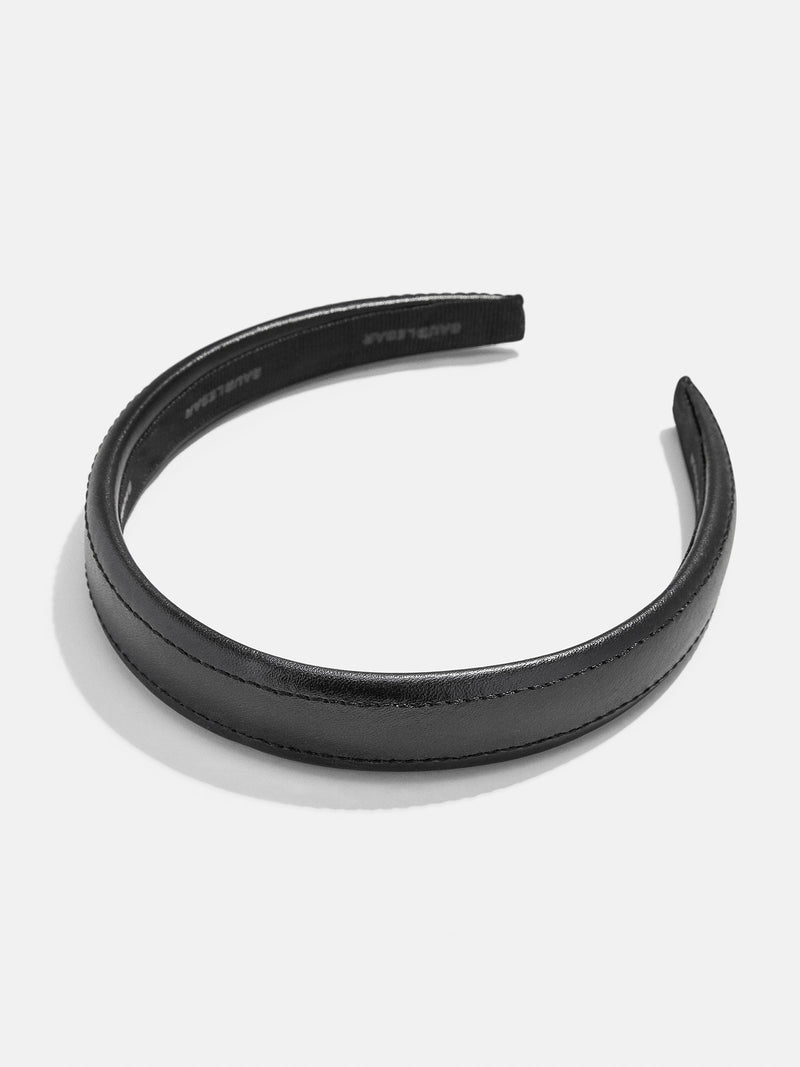 BaubleBar Morgan Headband - Black faux leather headband