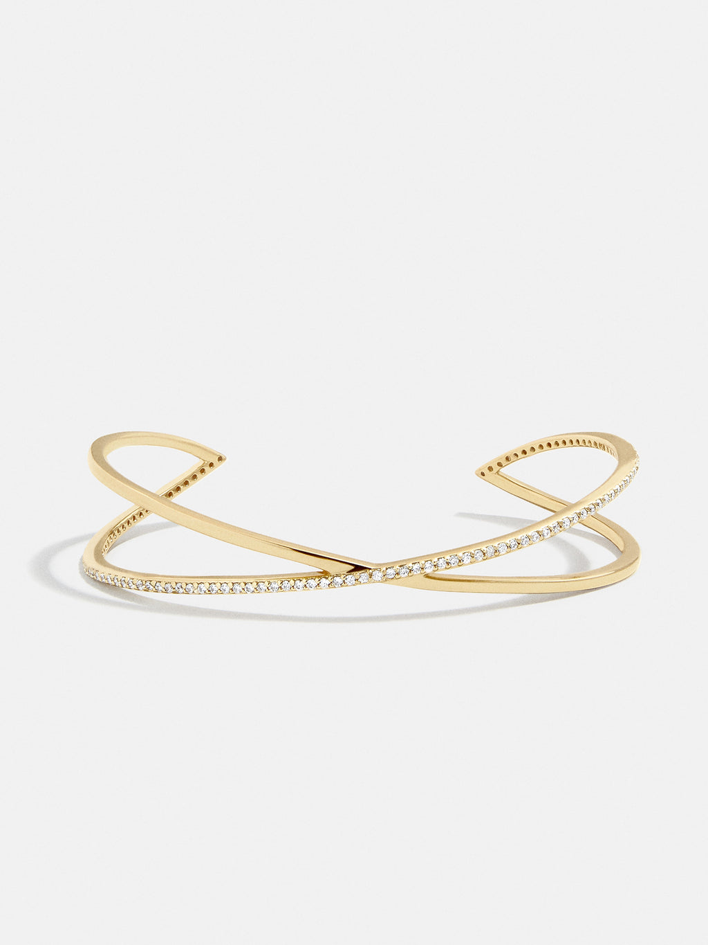 Shayla 18K Gold Cuff Bracelet – 18K Gold Plated Sterling Silver, Cubic ...