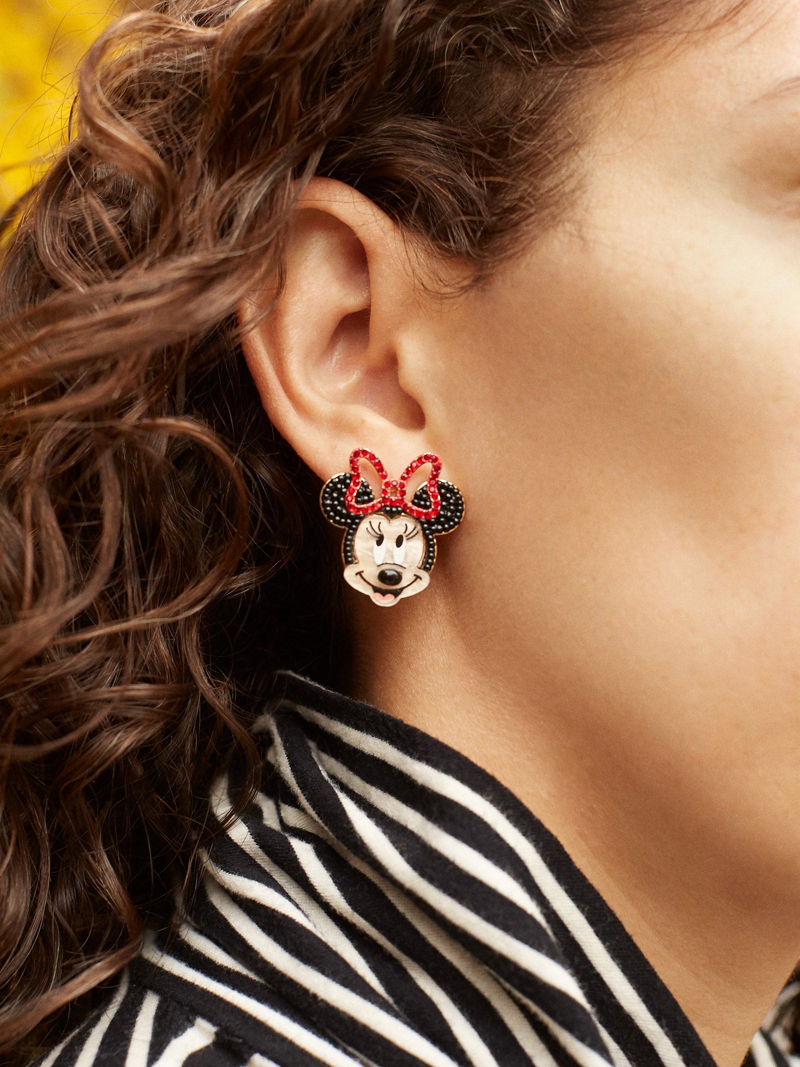 Mickey Mouse and Minnie Mouse Disney Earrings - Black