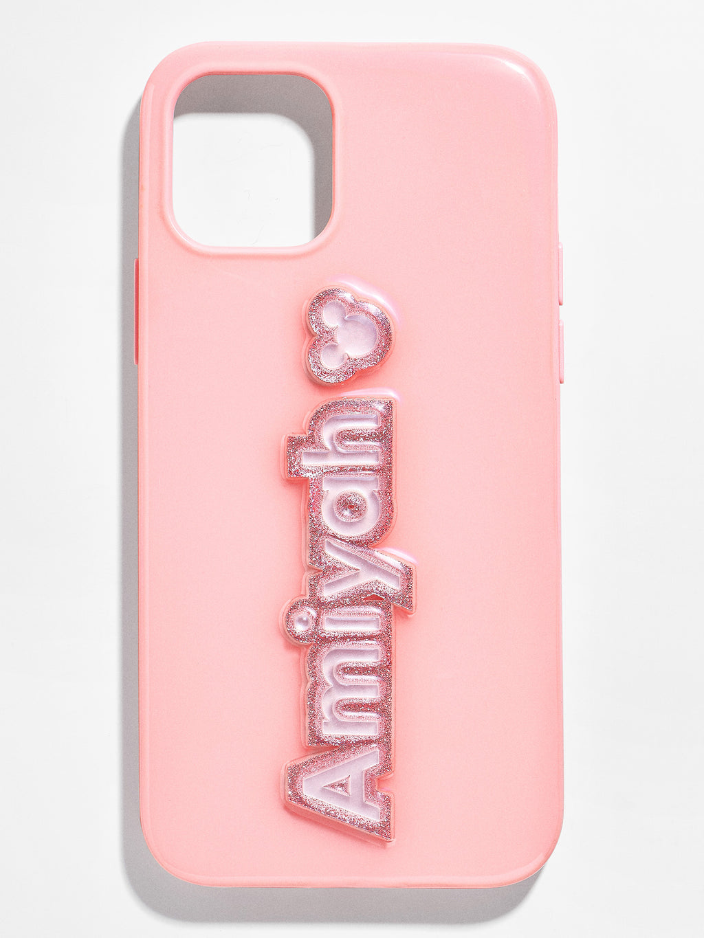 Mickey Mouse Disney Block Font Iphone Case Pink Customizable Phone Case Baublebar
