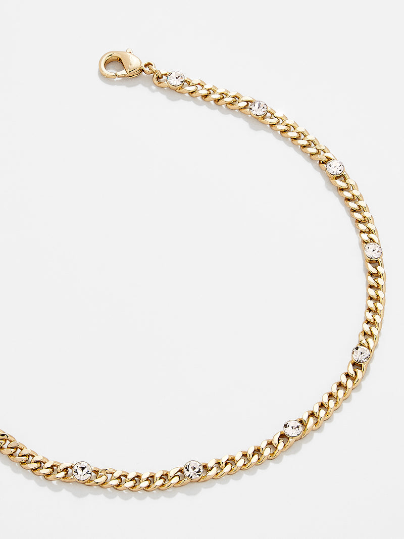 Cassandra Bracelet – Curb chain and crystal bracelet – BaubleBar