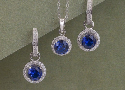 Sapphire Pendant set in Silver