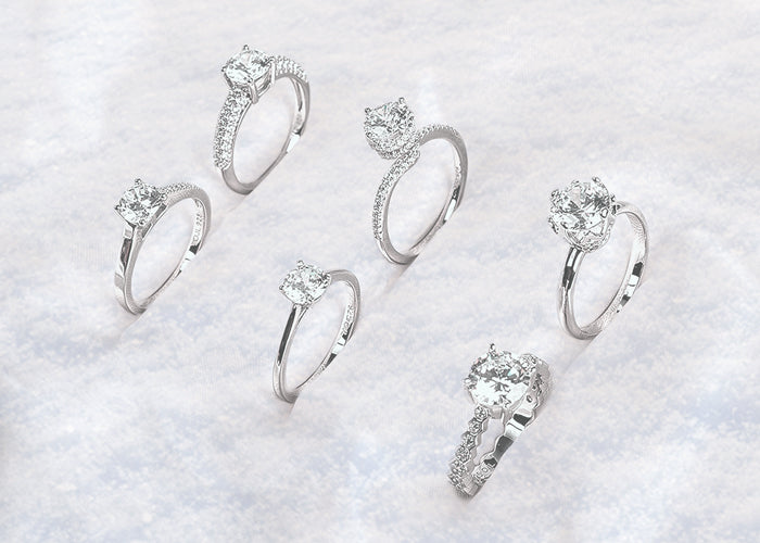 American diamond solitaire rings for women