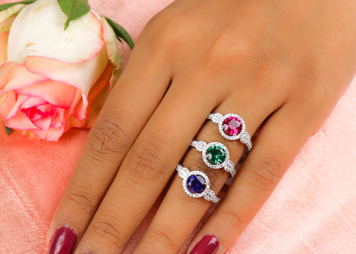 Multicolor Divine Silver Ring for Her